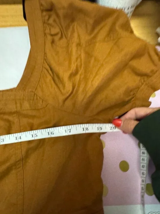 Madewell Button-Front Puff-Sleeve Midi Dress Size 12 NWT - Picture 14 of 16